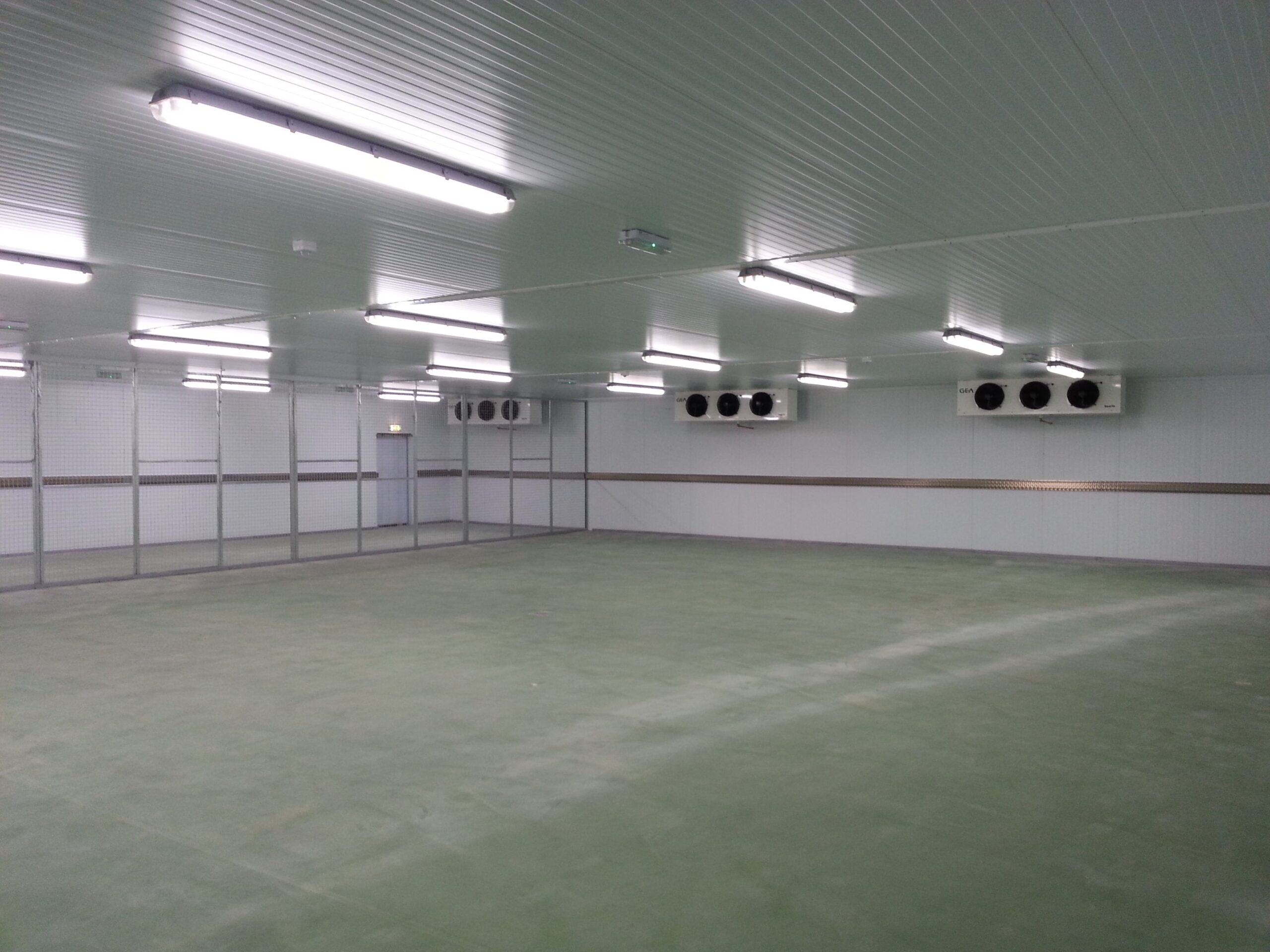 A room with air conditioning units