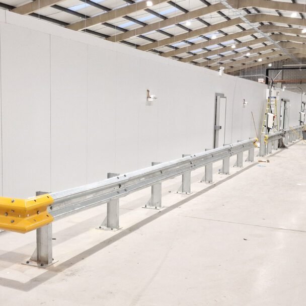 Row of industrial coldrooms