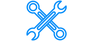 Spanner cross icon