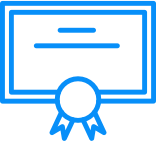 blue certificate - fully accredited and certified
